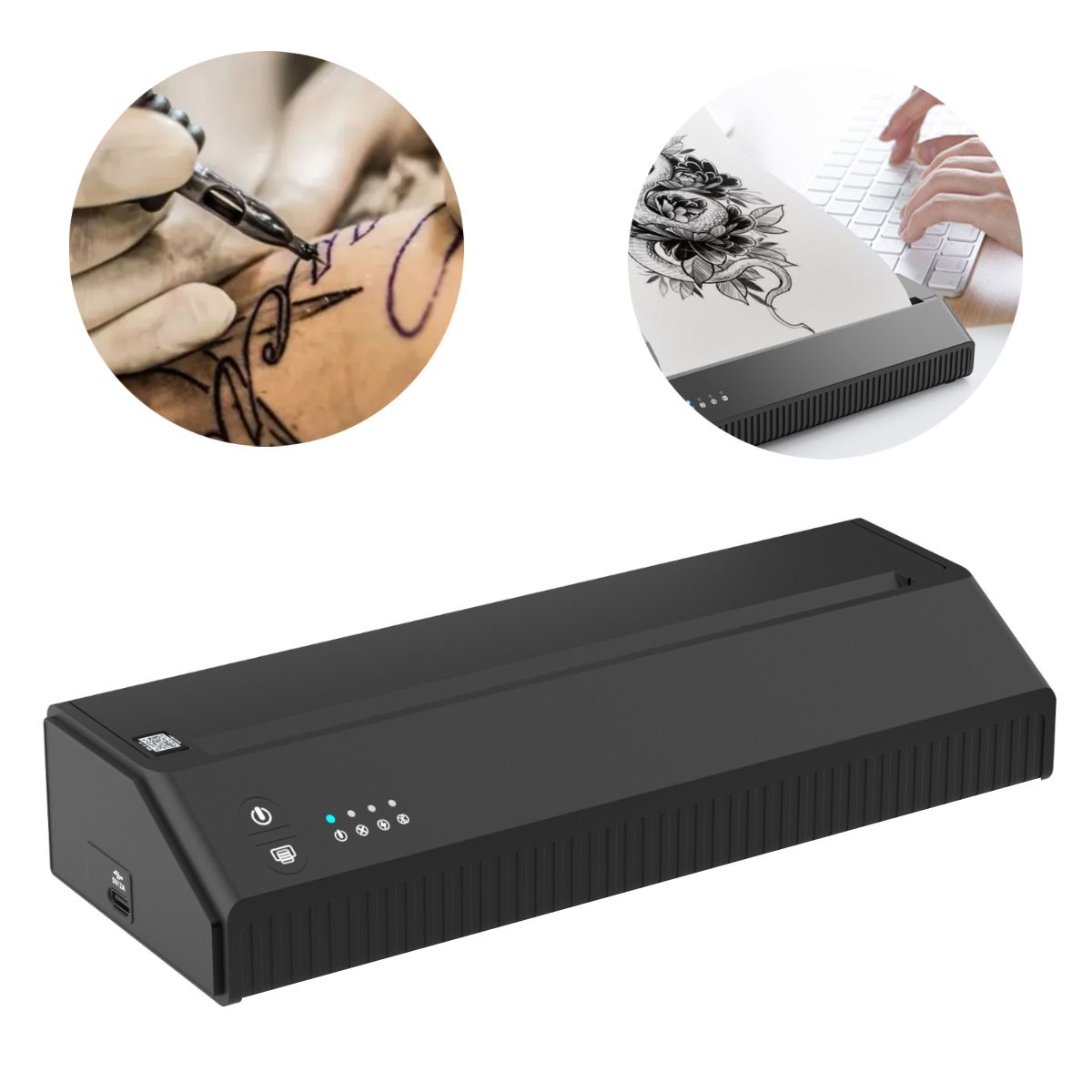 GENERICO - Impresora De Plantillas Para Tatuaje Térmica Con Bluetooth Y USB