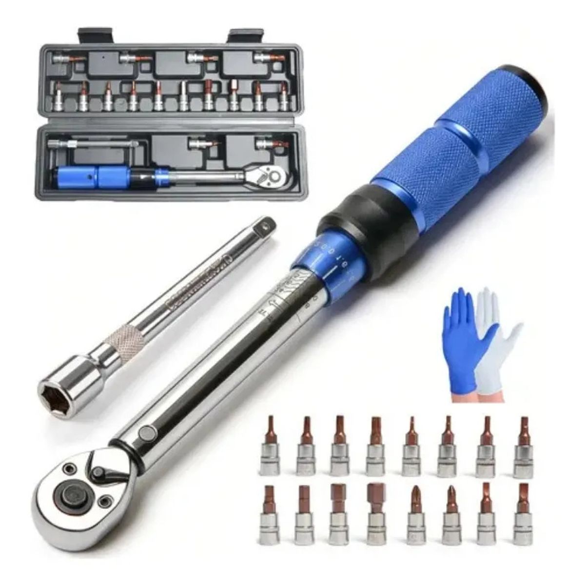VERCI - Chave De Torque 14  2-24nm Con 17 Piezas Y Accesorios