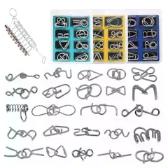 ATURE - 25 Pcs Rompecabezas Metálicos-juguetes Ingenio Desafíomental