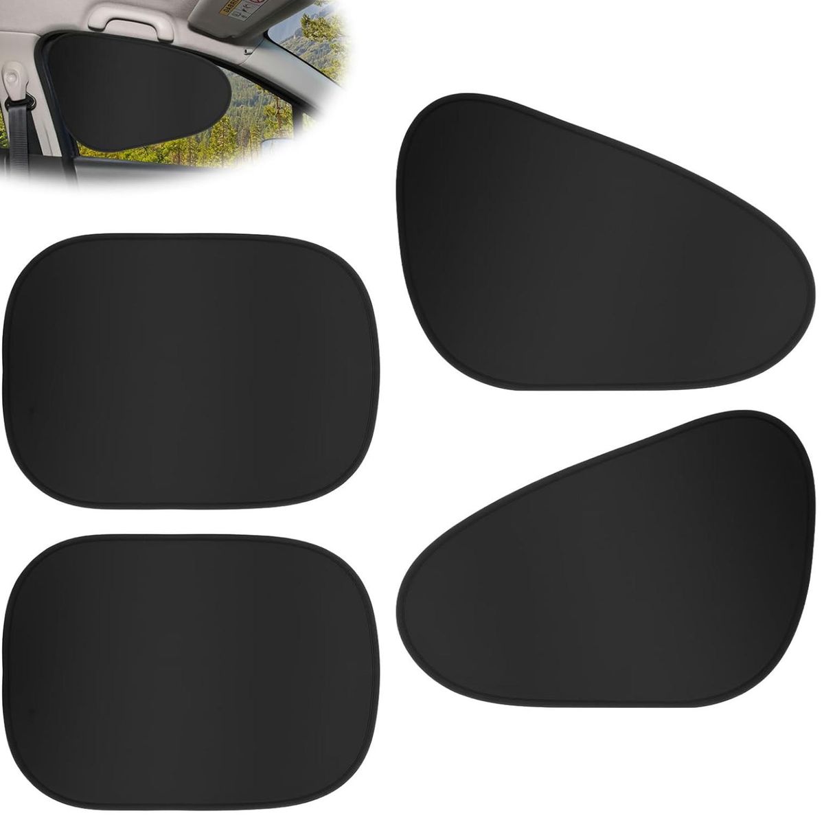 ATURE - 4 Piezas De Película Electrostática Para Coche Parasol