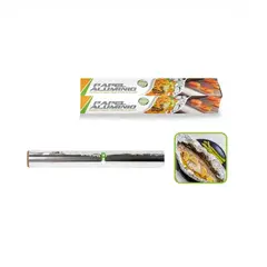 GENERICO - PAPEL ALUMINIO PARA COCINA ROLLO DE 10MTS