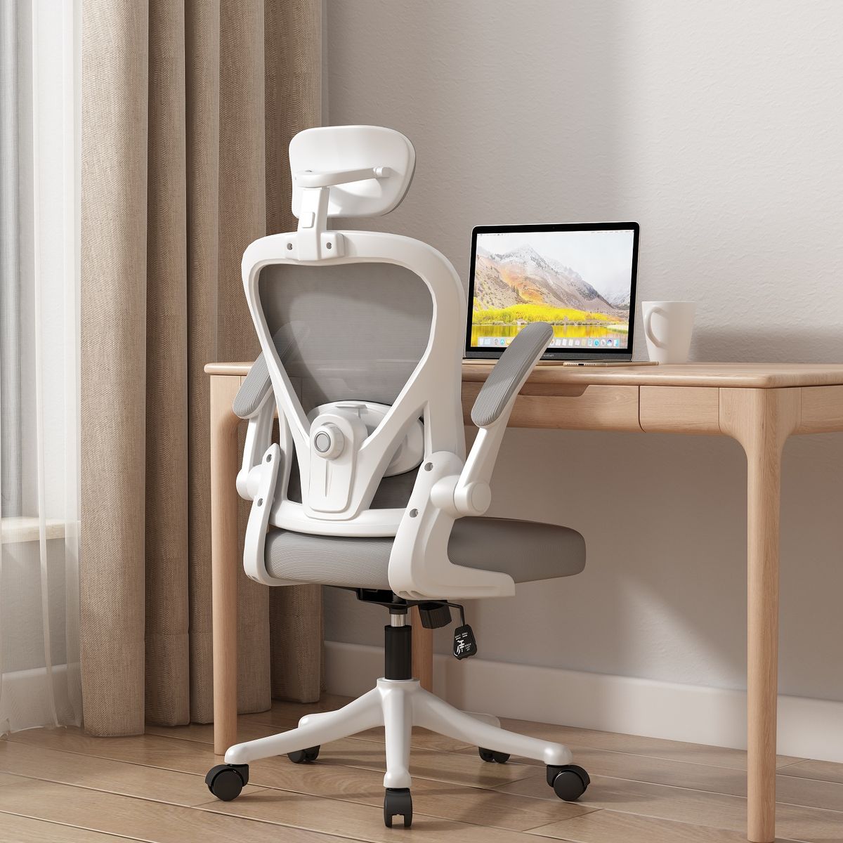 VIDITA - Silla Amia Ergonómica Silla De Escritorio Soporte Lumbar Ajustable Giratoria Oficina