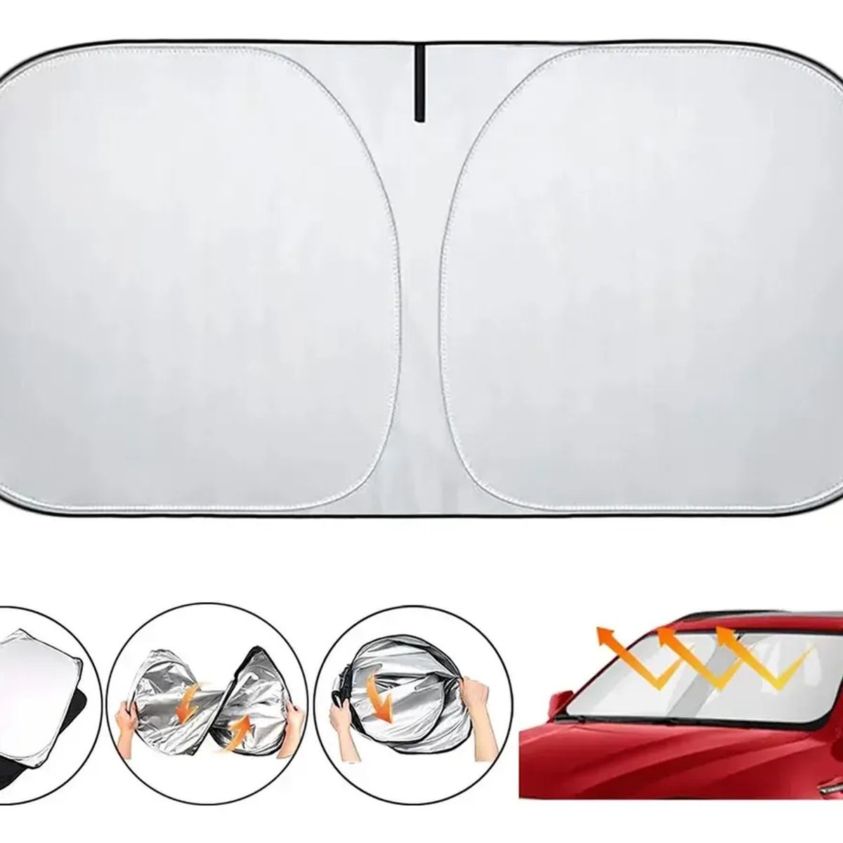 KUANGYE - Protector Parabrisas Cubre Sol Silver Normal Vc, Viseras para parabrisas