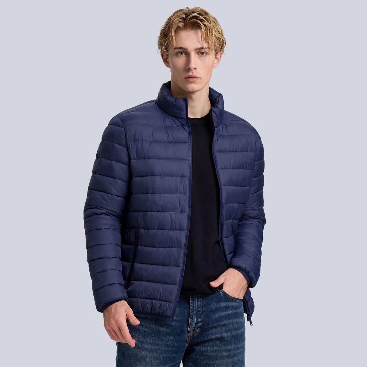EASTONE - Chaqueta Hombre Acolchada Liviana Invierno