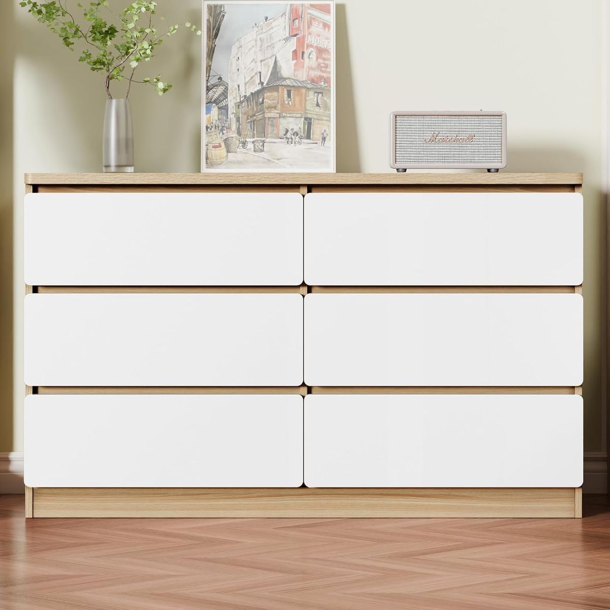 Cómoda Cajonera 6 Cajones Moderna Minimalista, Mueble Organizador Element Design Blanco, marca ELEMENT DESIGN - Foto Principal