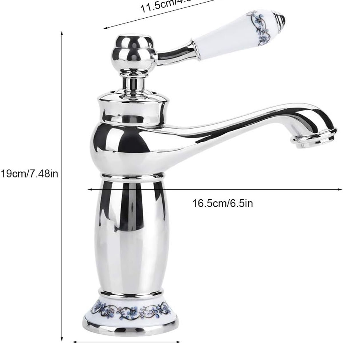 PUREPOWER - Grifo de Cerámica de Latón Antiguo Agua FríaCaliente para Baño Lavabo