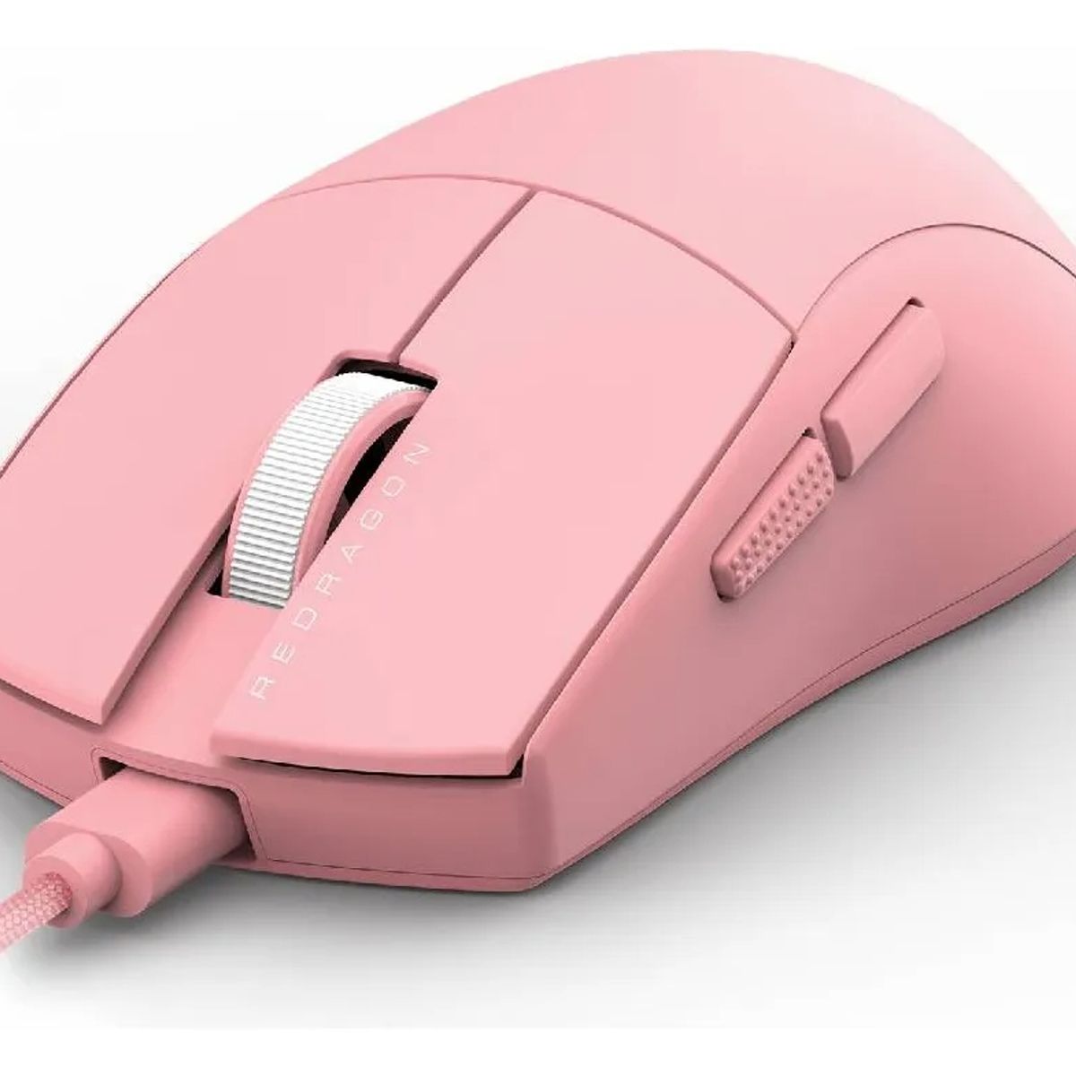 REDDRAGON - Mouse Gamer Redragon K1ng Rgb Rosa M724p-1k Alámbrico 12,400 Dpi Ultraligero, Polling 1000hz
