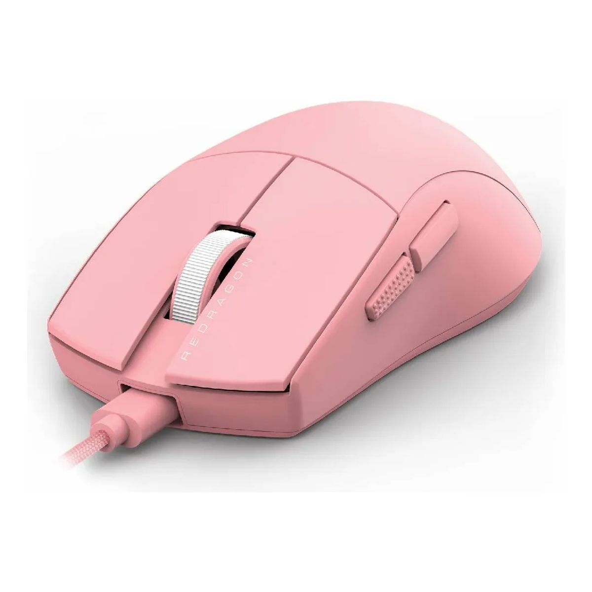 REDDRAGON - Mouse Gamer Redragon K1ng Rgb Rosa M724p-1k Alámbrico 12,400 Dpi Ultraligero, Polling 1000hz