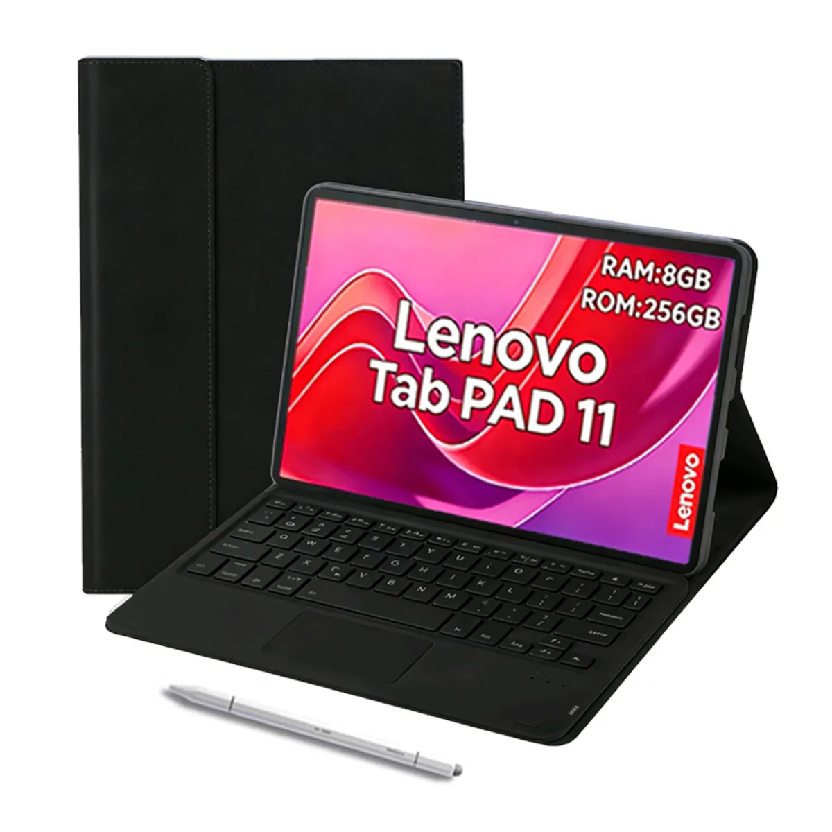 LENOVO - Tablet Lenovo Pad 11 2025 8+256GB 11" WIFI 2.5K-Gris+Teclado Negro+Lápiz táctil