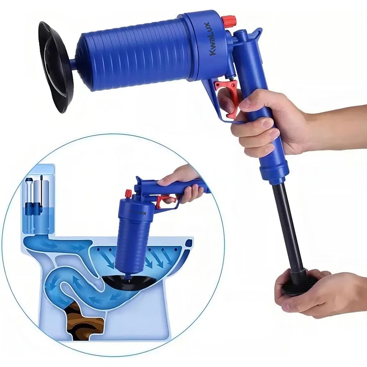 GENERICO - Destapador De Baño Wc Cañeria Fregadero Aire Comprimido