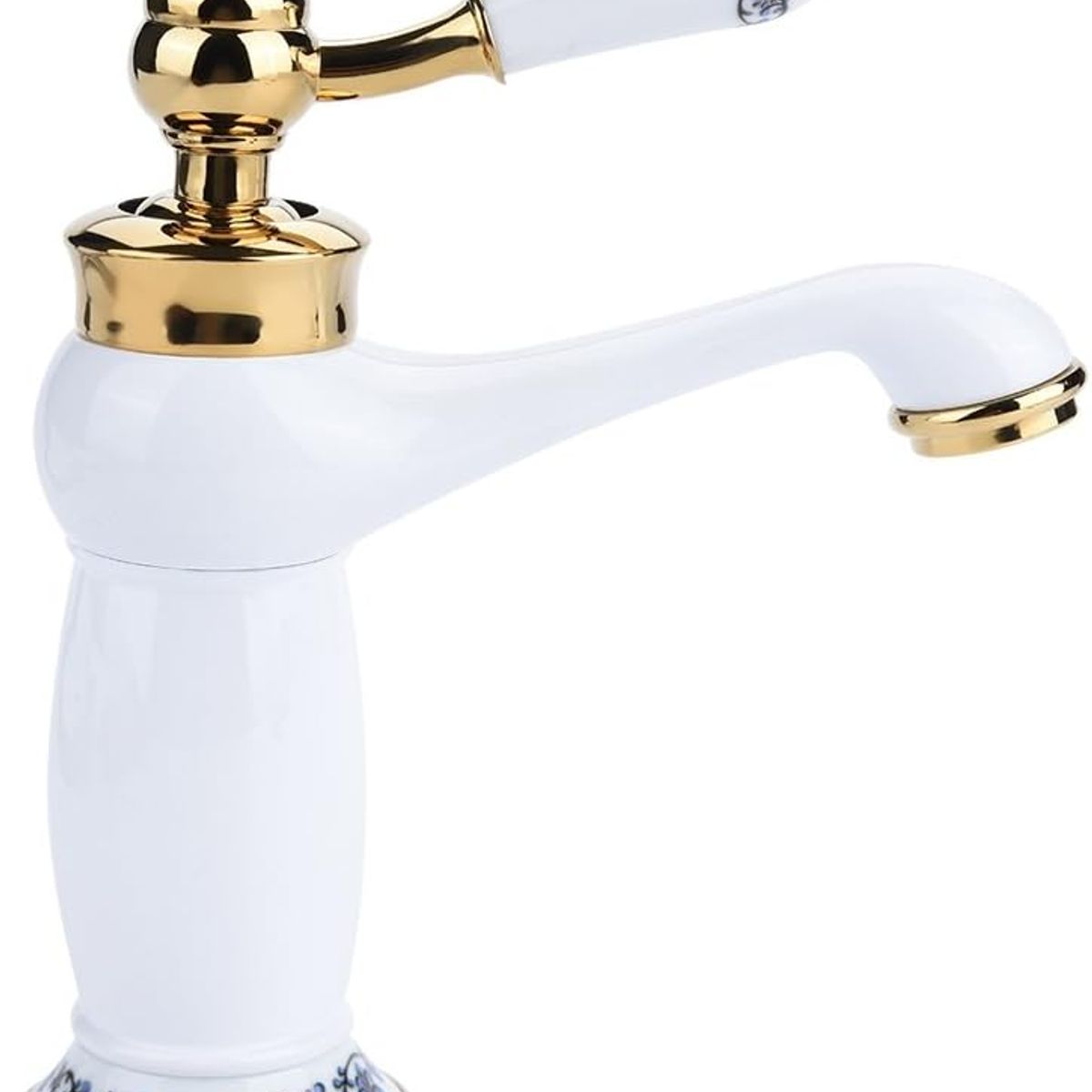 PUREPOWER - Grifo para Baño Lavabo ,Grifo de Cerámica de Latón Antiguo Agua FríaCaliente para Baño y Lavabo