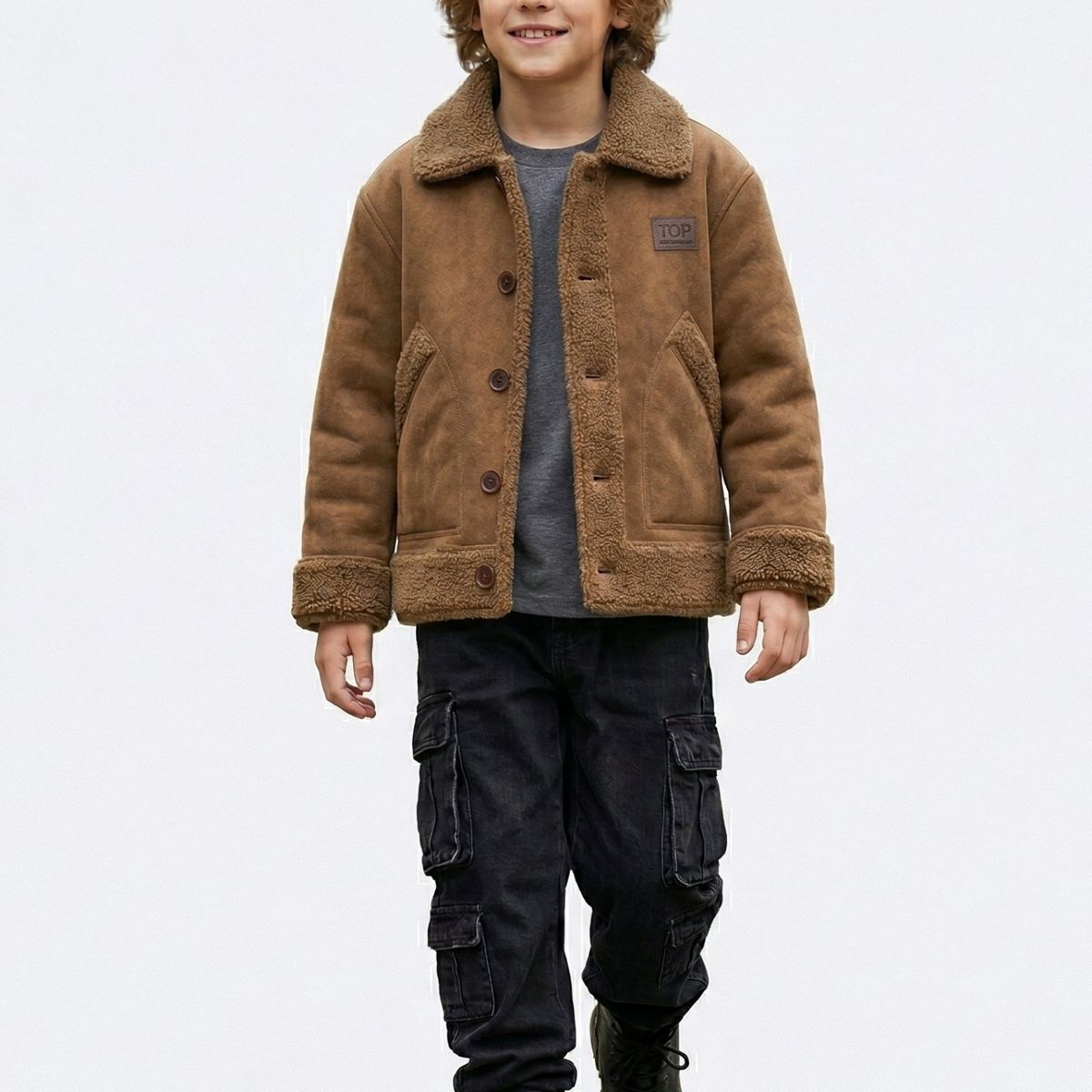 KIBOU - Chaqueta Niño Chiporro Invierno Térmica Abrigada Kibou Polar Gruesa