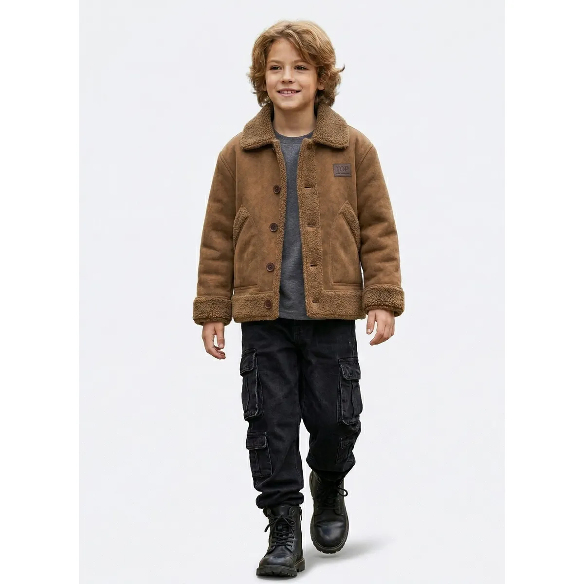 KIBOU - Chaqueta Niño Chiporro Invierno Térmica Abrigada Kibou Polar Gruesa
