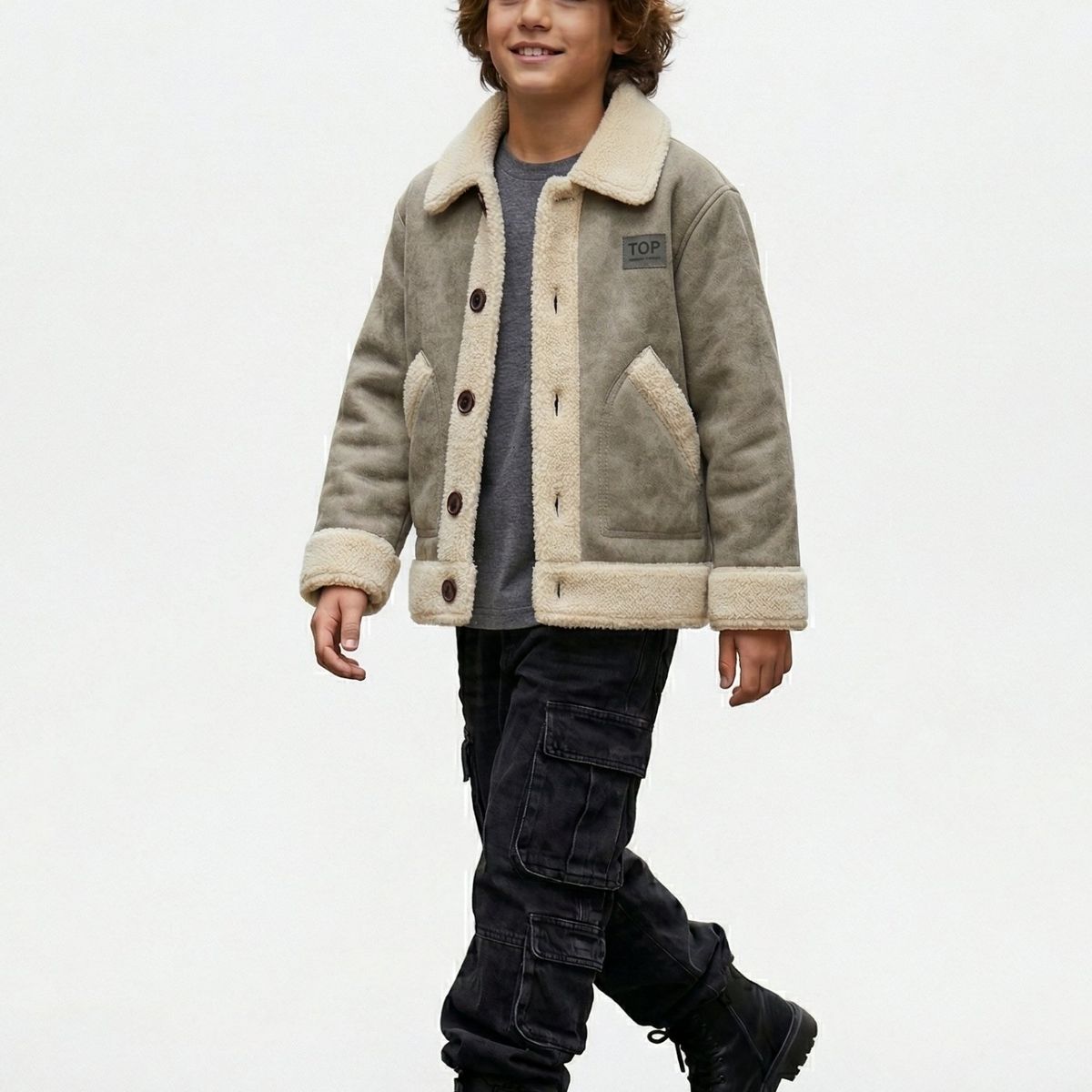 KIBOU - Chaqueta Niño Chiporro Invierno Térmica Abrigada Kibou Polar Gruesa