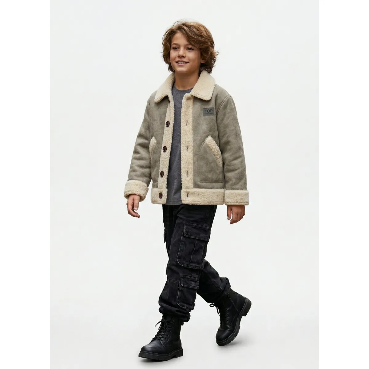 KIBOU - Chaqueta Niño Chiporro Invierno Térmica Abrigada Kibou Polar Gruesa