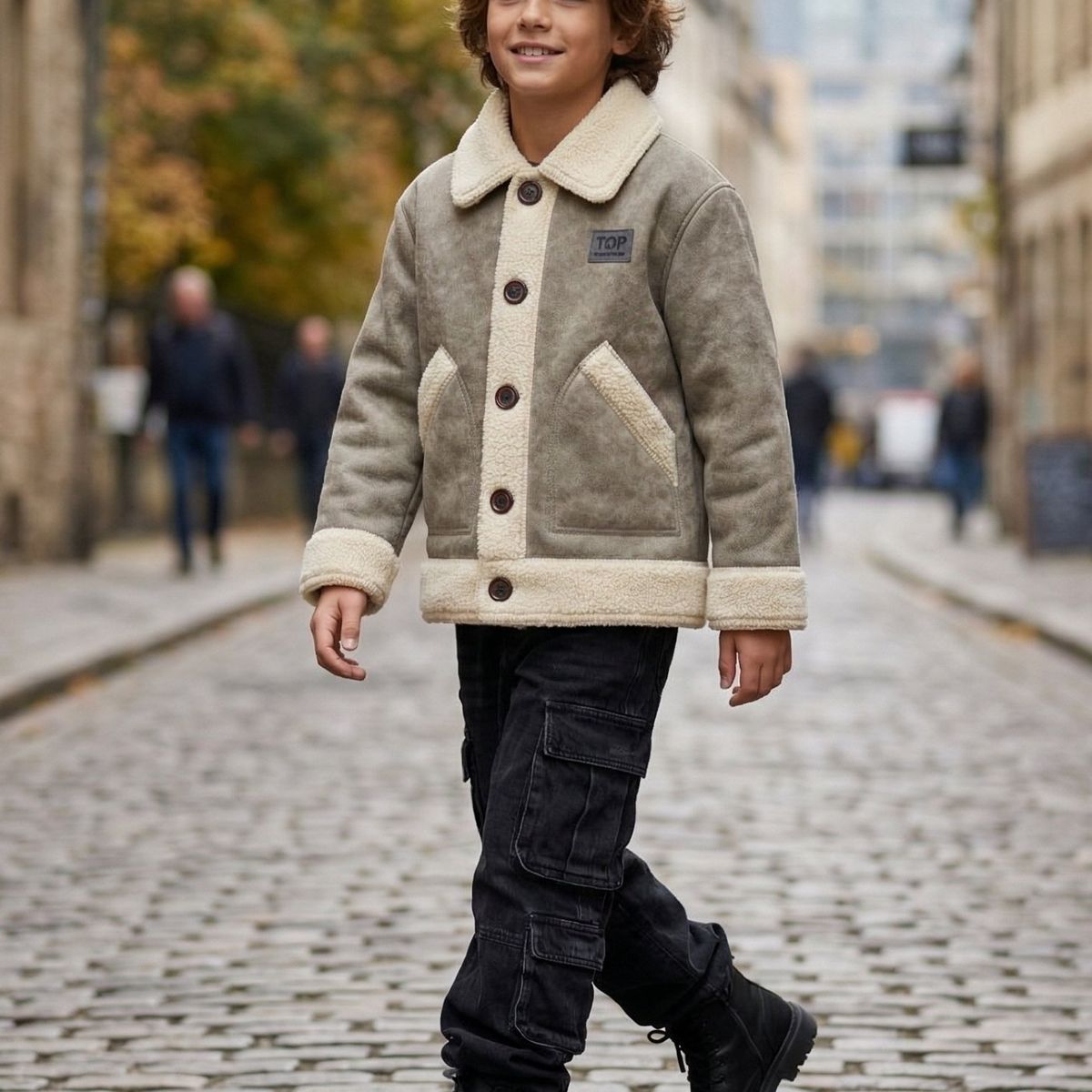 KIBOU - Chaqueta Niño Chiporro Invierno Térmica Abrigada Kibou Polar Gruesa