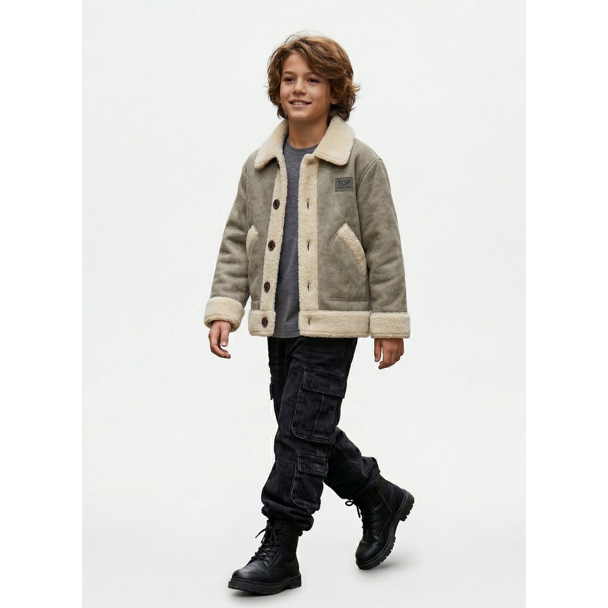 KIBOU - Chaqueta Niño Chiporro Invierno Térmica Abrigada Kibou Polar Gruesa