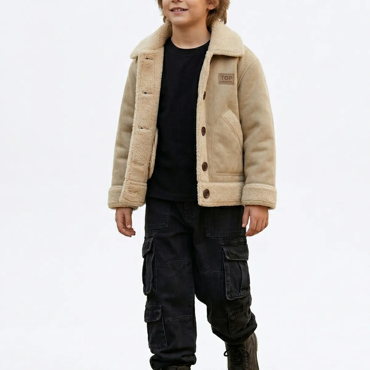 KIBOU - Chaqueta Niño Chiporro Invierno Térmica Abrigada Kibou Polar Gruesa