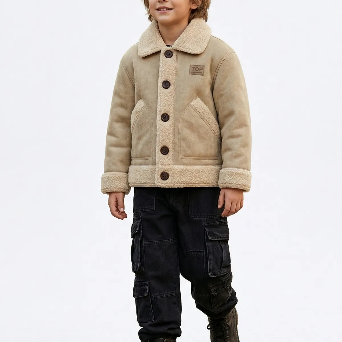 KIBOU - Chaqueta Niño Chiporro Invierno Térmica Abrigada Kibou Polar Gruesa