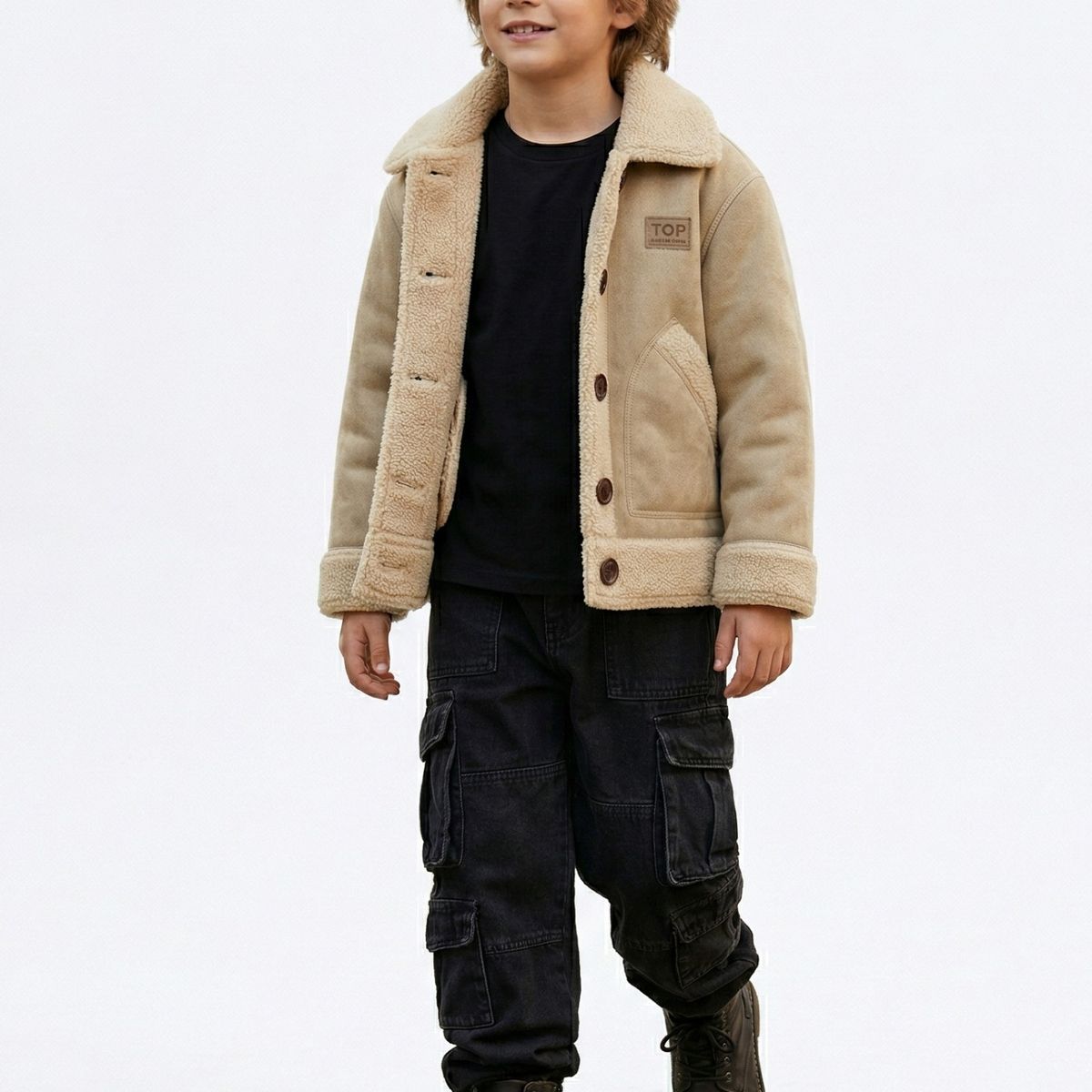 KIBOU - Chaqueta Niño Chiporro Invierno Térmica Abrigada Kibou Polar Gruesa