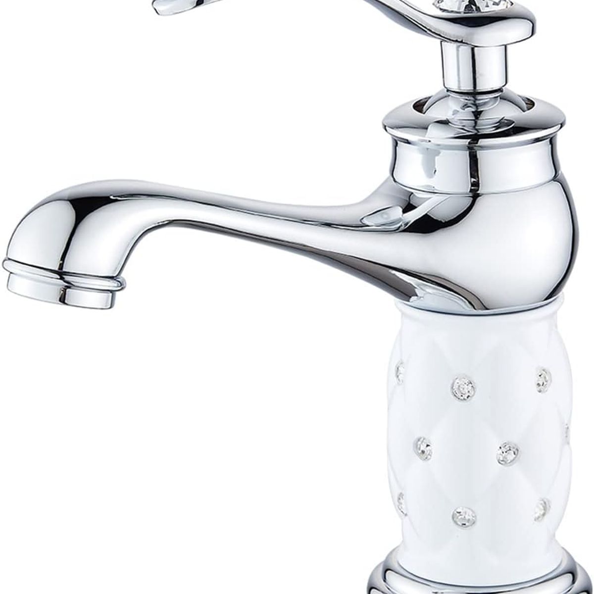 PUREPOWER - Grifo para Baño Lavabo ,Grifo de Cerámica de Latón Antiguo Agua FríaCaliente para Baño y Lavabo