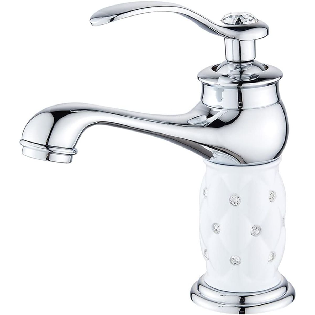 PUREPOWER - Grifo para Baño Lavabo ,Grifo de Cerámica de Latón Antiguo Agua FríaCaliente para Baño y Lavabo