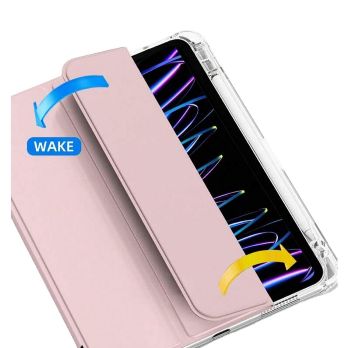 GENERICO - Carcasa Smart Cover Clear Para iPad Air 11 M4 2026 Rosado