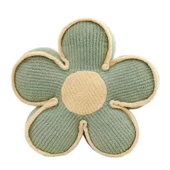 GENERICO - Cojín Decorativo Flor bordada Diseño Moderno Color Verde pastel