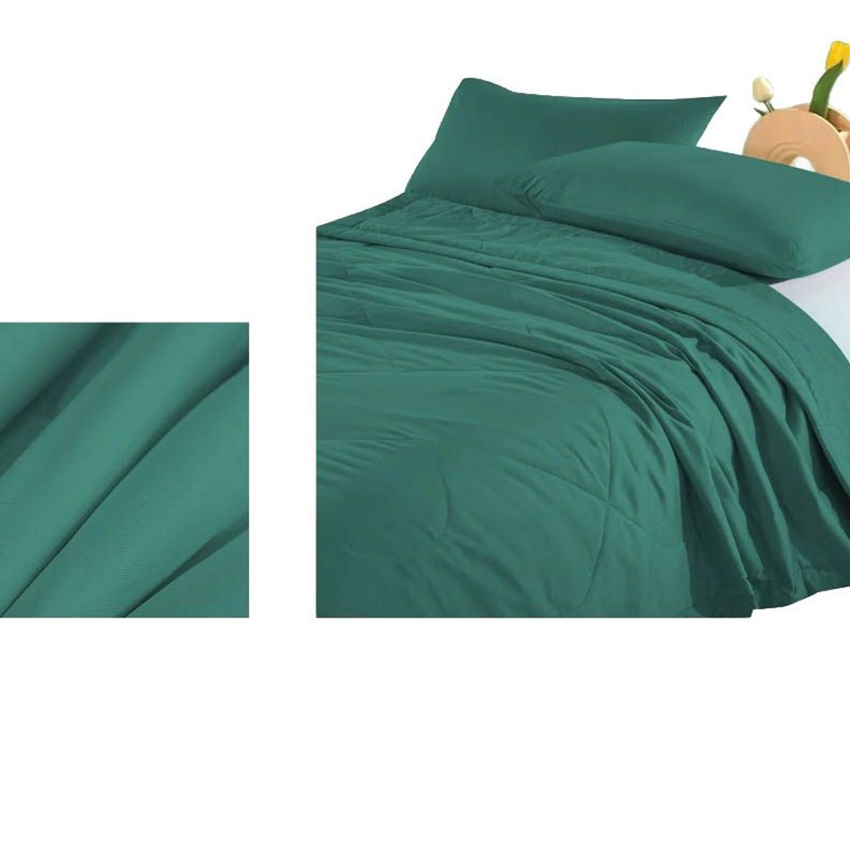 GENERICO - Plumon De Seda Liviano Y Termico Unicolor Plaza Y Media