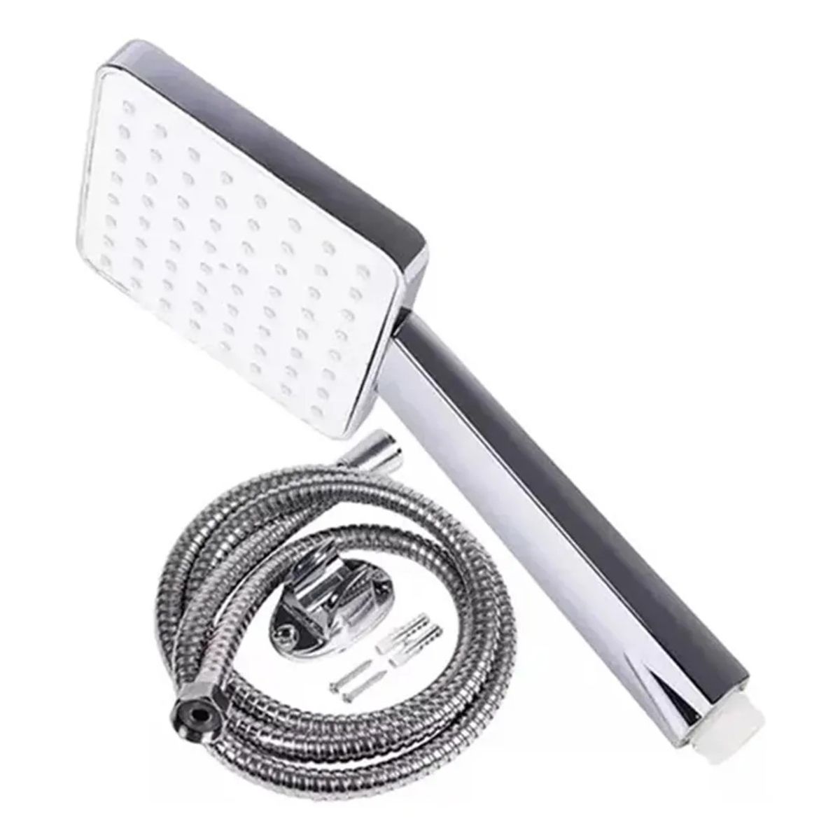 GENERICO - Ducha De Baño Rectangular Manguera Flexible 1,5mts Cromado