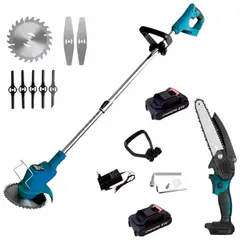 GENERICO - Kit 2 en 1 Cortadora de Pasto + Mini Moto Sierra