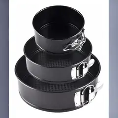 ANGELES DEL HOGAR - Set 3 Moldes Antiadherentes Desmontables Para Repostería