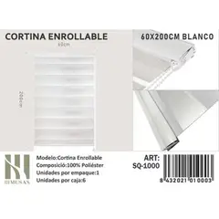 GENERICO - Cortina Roller Dia Y Noche 80X200 Cm