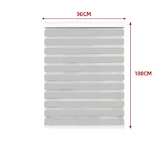 GENERICO - Cortina Roller Duo Black-Out Color Gris Claro 90X180CM