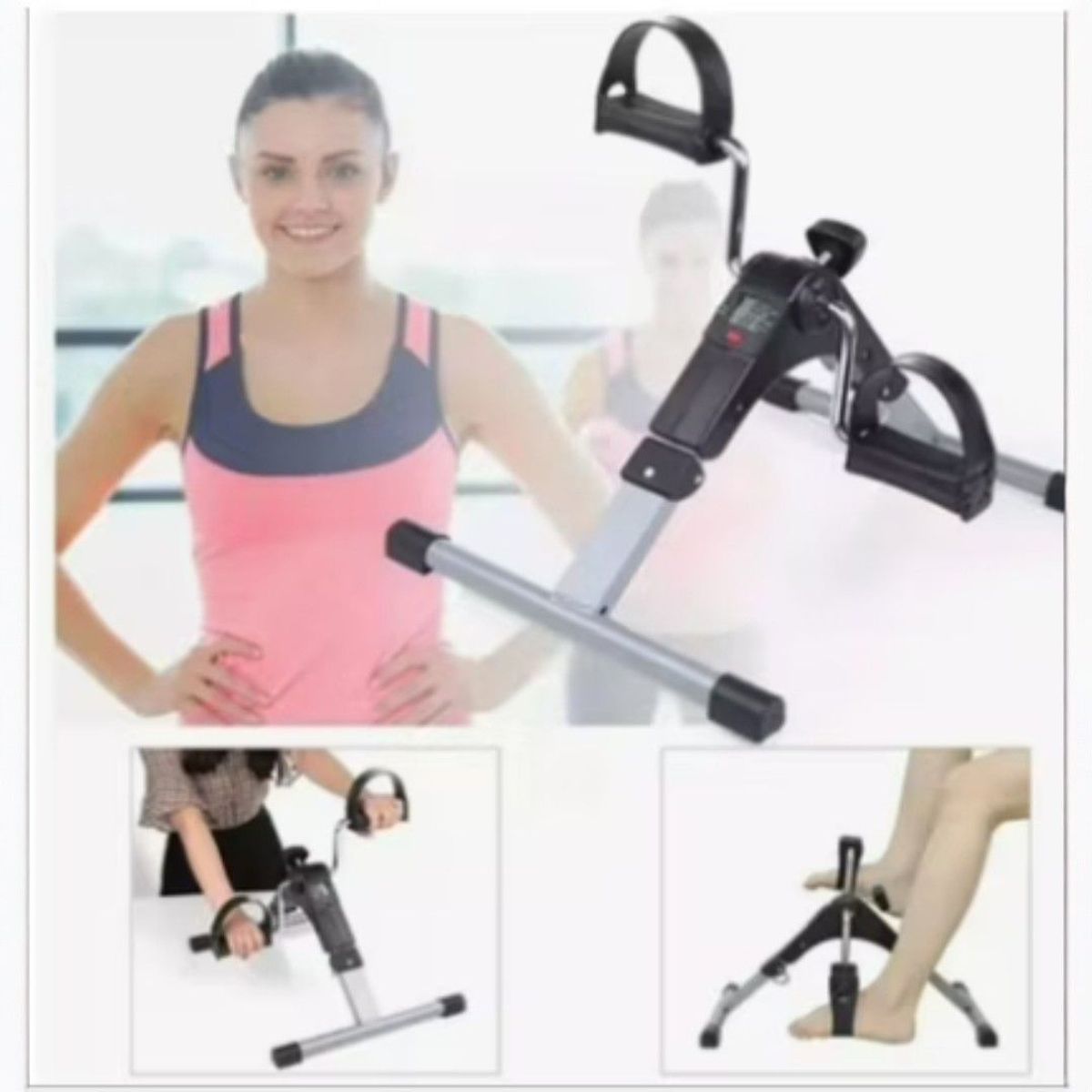 ANGELES DEL HOGAR - Bicicleta Estacionaria Ejercicio Fitness Brazos Piernas Gym