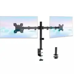 ANGELES DEL HOGAR - Soporte Monitor Doble Escritorio Tvmonitor 2 Brazos 15-30