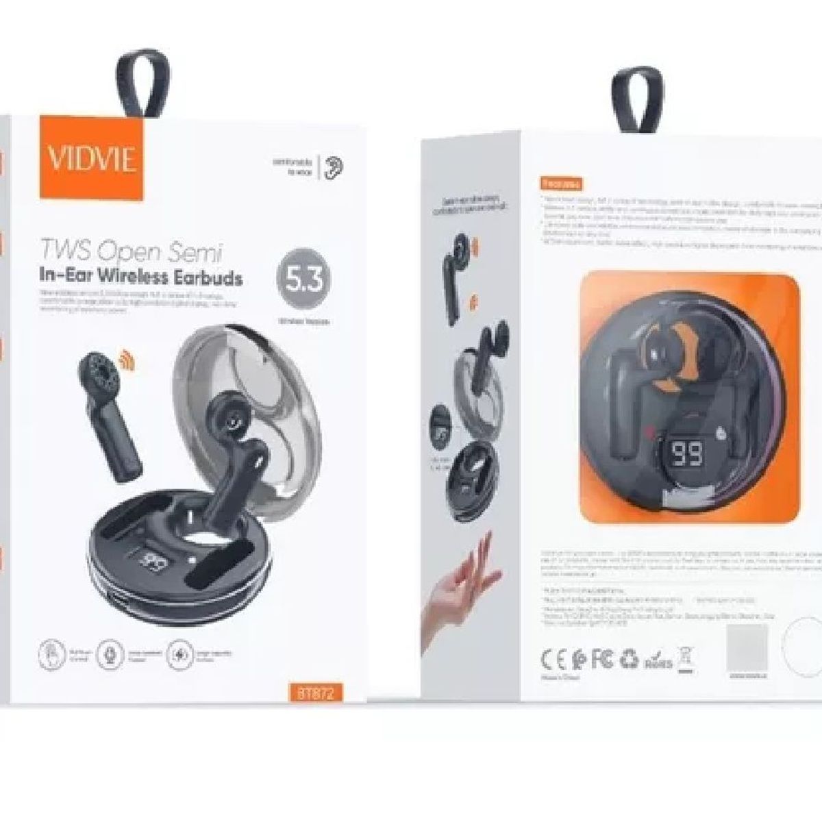 ANGELES DEL HOGAR - Mini Audífonos Inalámbricos VIDVIE 5.3 Negros