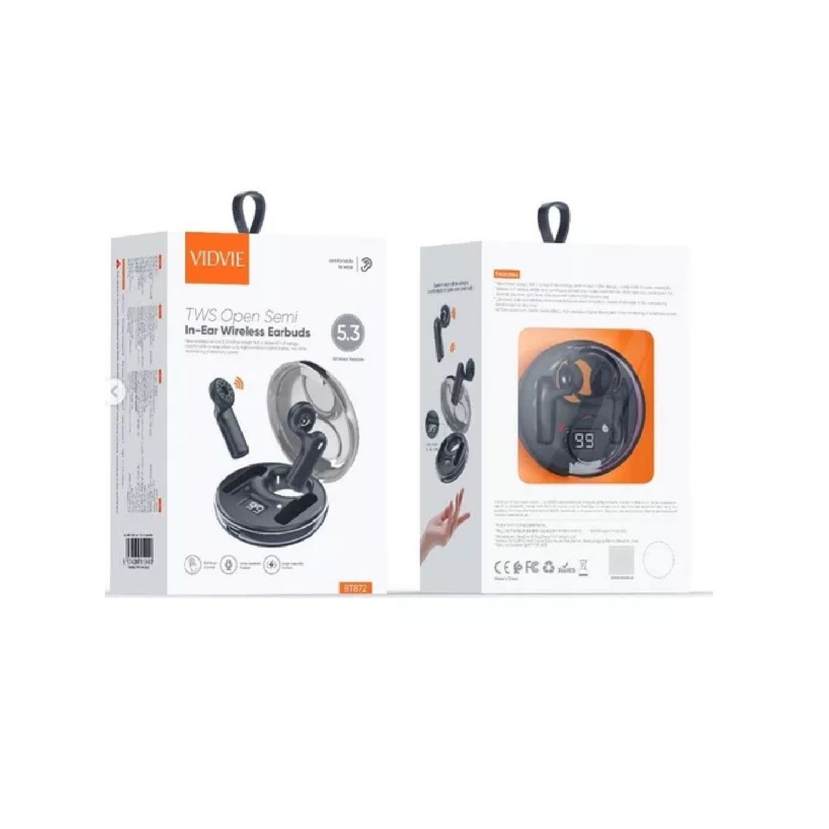 ANGELES DEL HOGAR - Mini Audífonos Inalámbricos VIDVIE 5.3 Negros