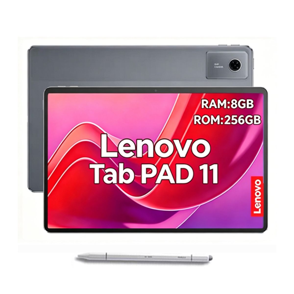 LENOVO - Tablet Lenovo Pad 11 2025 8+256GB 11" WIFI 2.5K-Gris y Lápiz táctil