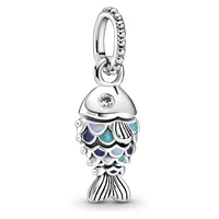 Charm De Plata Pez Con Escamas Mujer