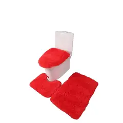 GENERICO - Set de Baño Peludo 3 Piezas Color A Elección