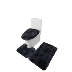 GENERICO - Set de Baño Peludo 3 Piezas Color A Elección