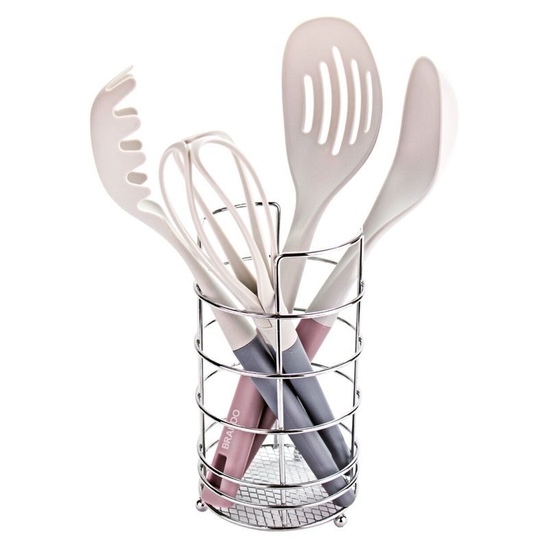BRANDO - Set Utensilios De Cocina Gris Rosa 4Pcs