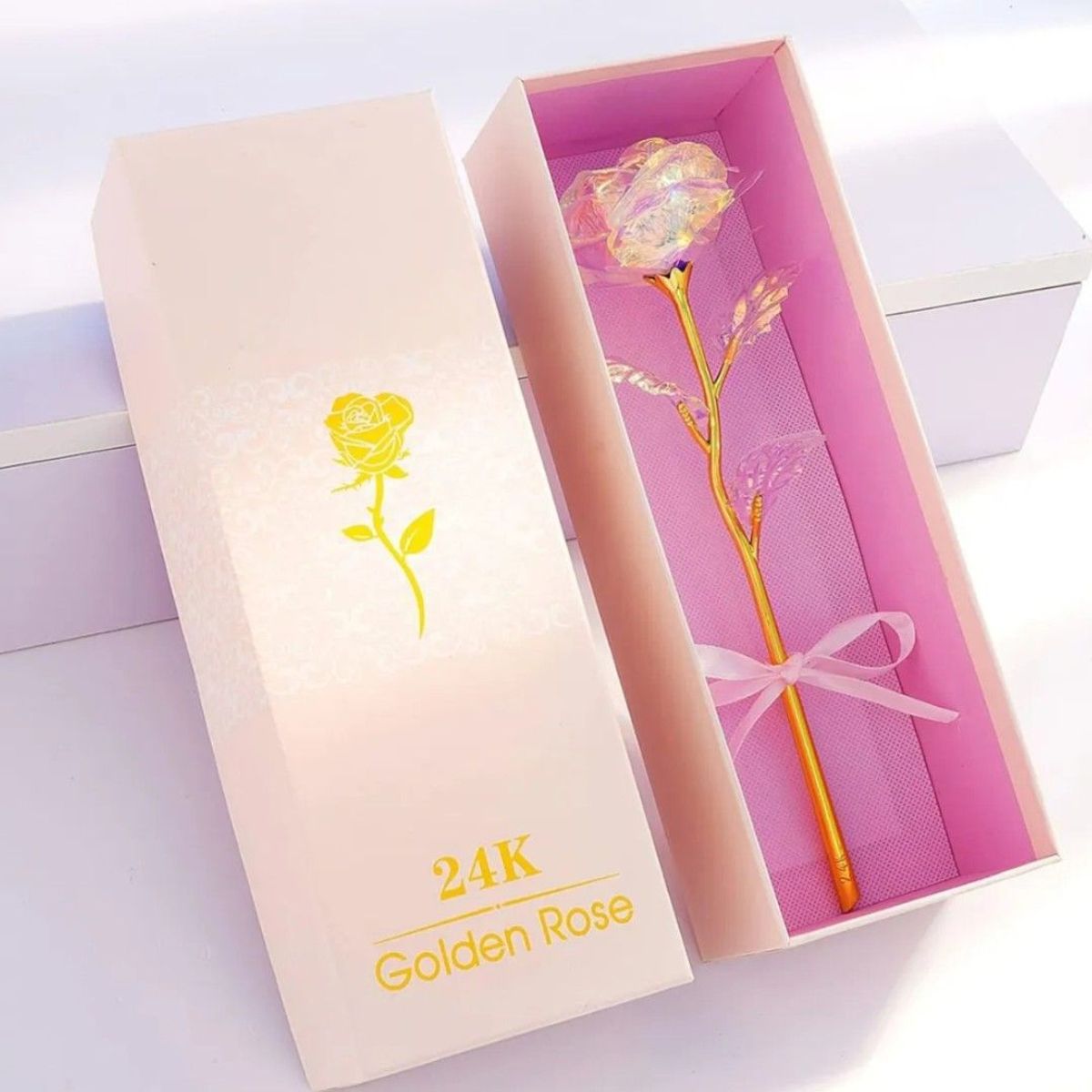 ANGELES DEL HOGAR - Caja de Regalo Rosa Artificial Rosa Eterna Día De San Valentín