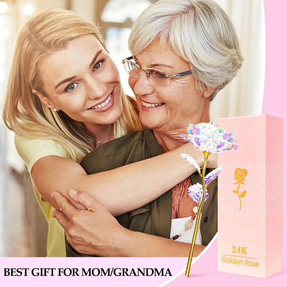 ANGELES DEL HOGAR - Caja de Regalo Rosa Artificial Rosa Eterna Día De San Valentín