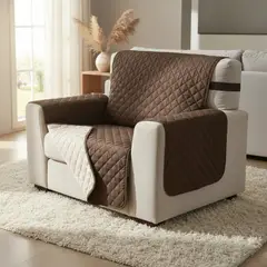 ANGELES DEL HOGAR - CUBRE SOFA SILLON DE 1 PLAZA REVERSIBLE