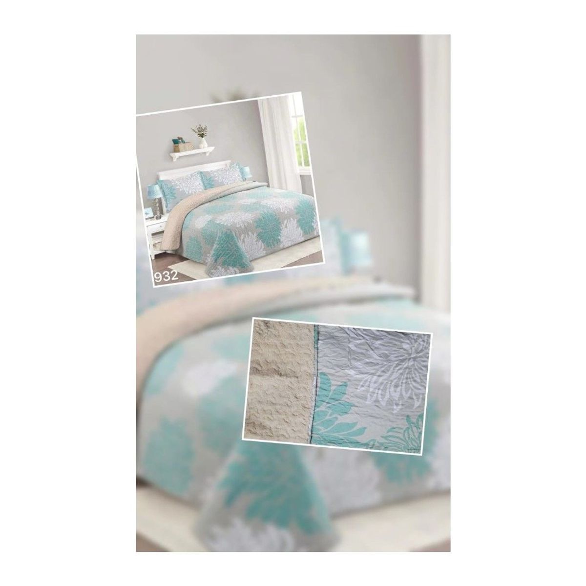 GENERICO - Cubrecama Quilt Con Chiporro Diseño King