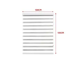 GENERICO - Cortina Rolller Duo Black-Out Blanco 100X180CM