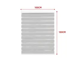 GENERICO - Cortina Roller Duo Black-Out Color Gris Claro 100X180CM