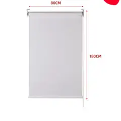 GENERICO - Cortina Roller Black-Out Gris Claro 80X180CM